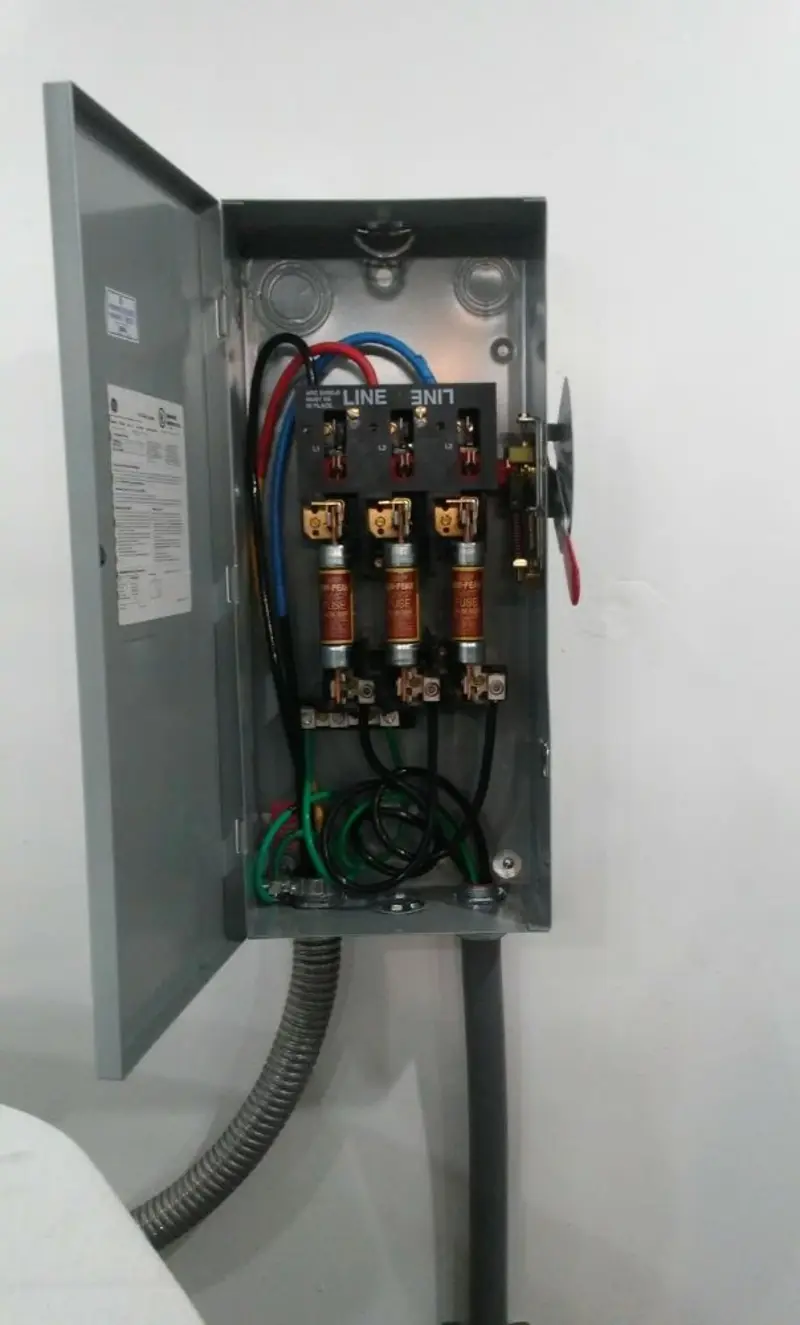 Three-phase disconnect switch installed for Electrical Wiring & Rewiring in Passaic